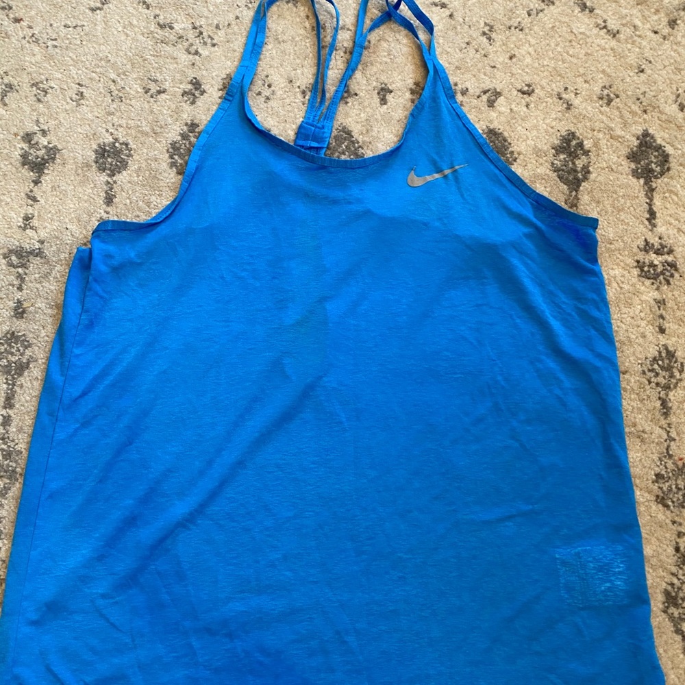 Nike DriFit tank in vibrant blue